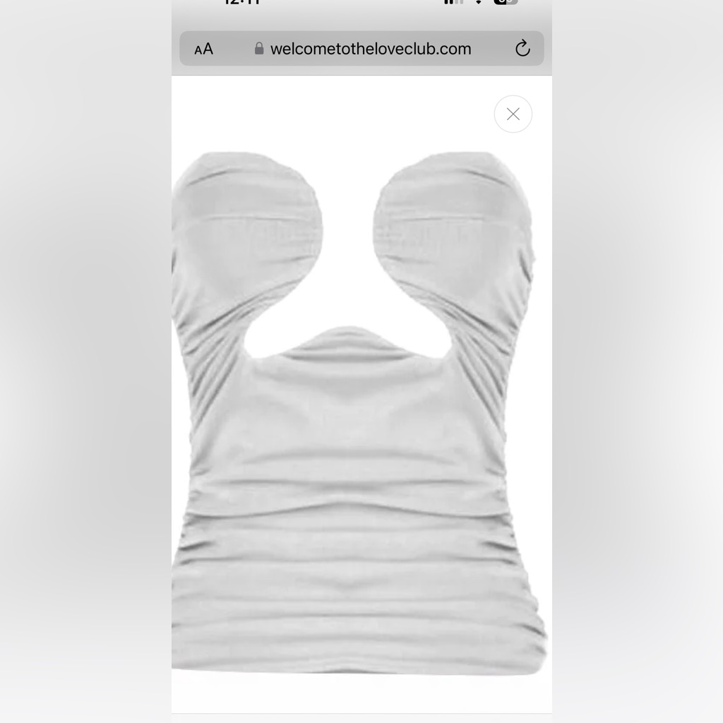 Love Club Heart Top White S/M